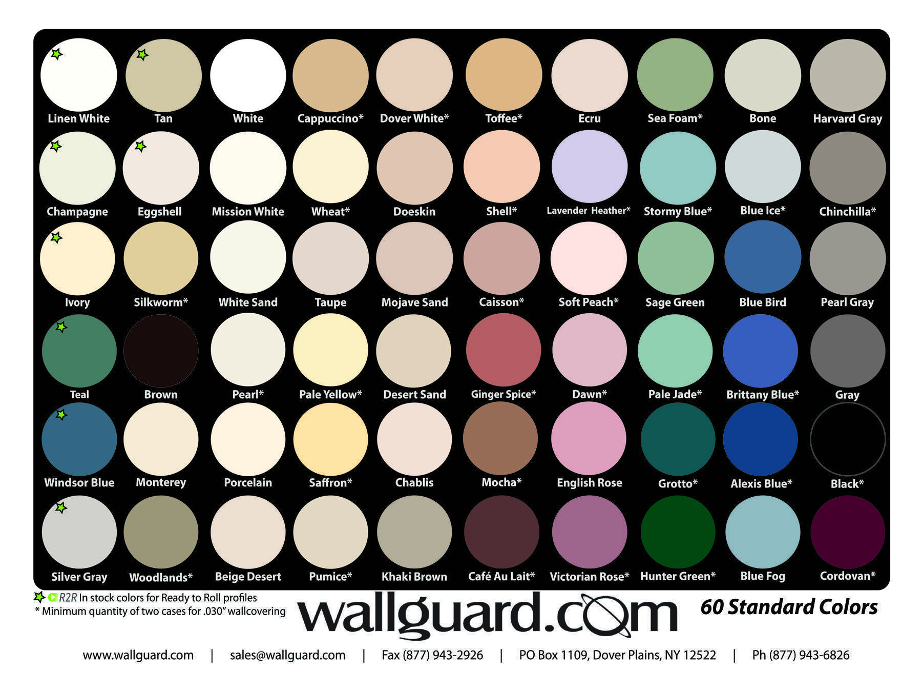60 Standard Colors