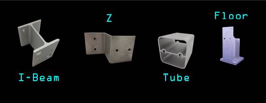Available Crash Rail Brackets from Wallguard.com